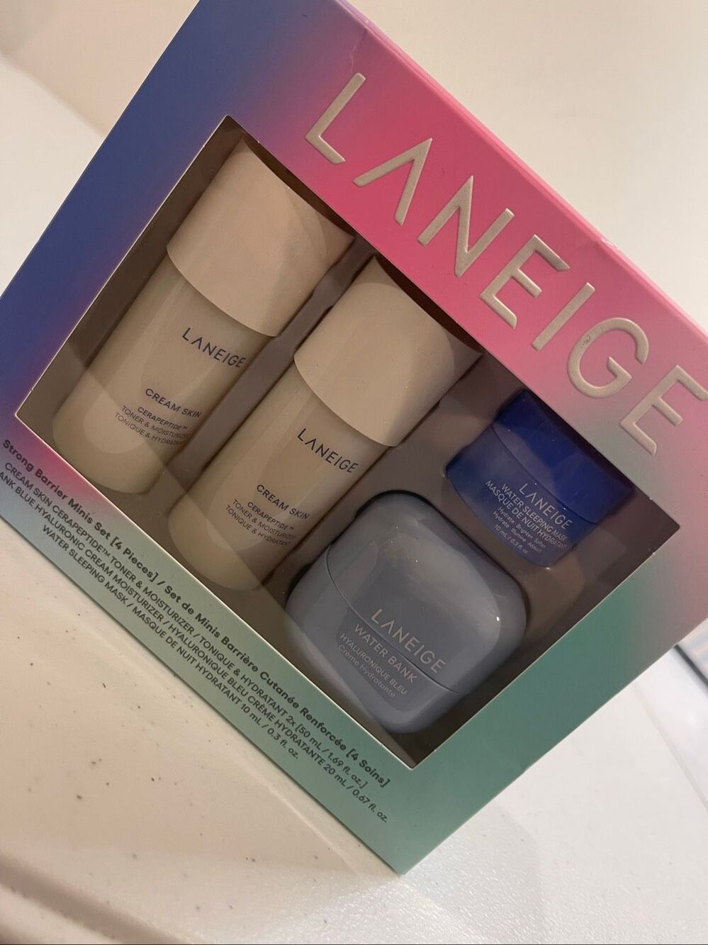 NEW SEALED LANEIGE Strong Barrier Minis Set – 4 Piece Skincare Gift Set